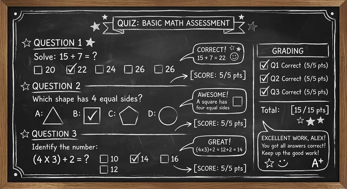 Google Forms quiz interface showing correct answers, points, and feedback