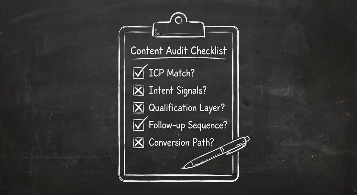 Diagnostic checklist for content marketing lead generation