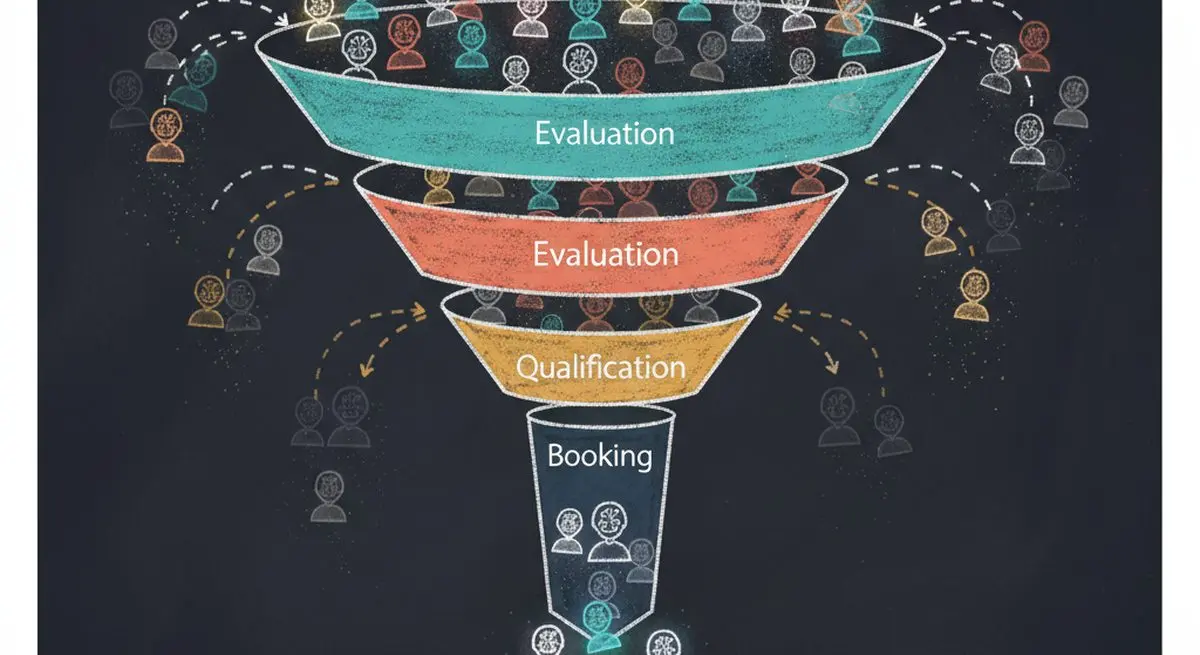Agent funnel filtering leads through stages