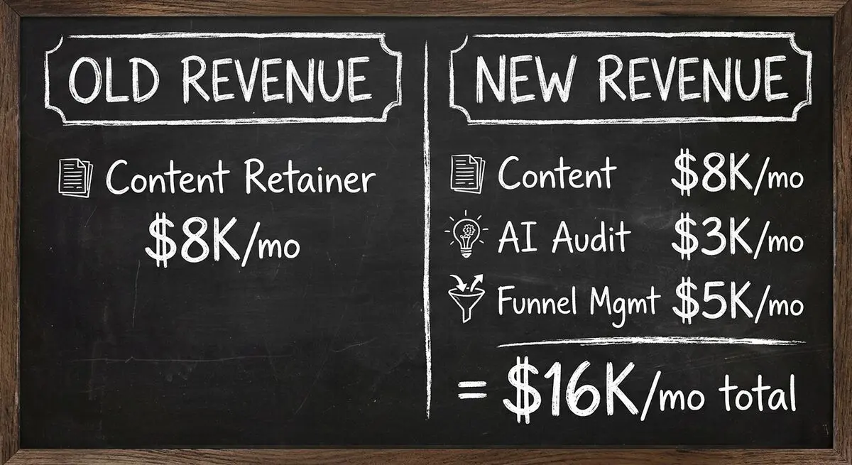 Revenue comparison: old model vs new service stack