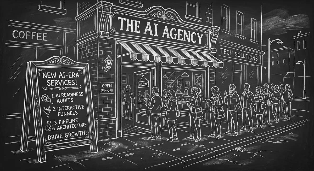 Agency storefront with new AI-era service offerings