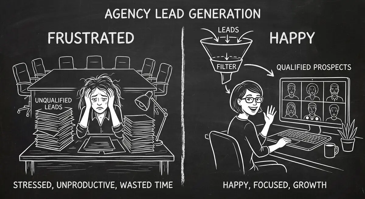 B2B agency discovery call improvement - before and after AI intake funnel implementation