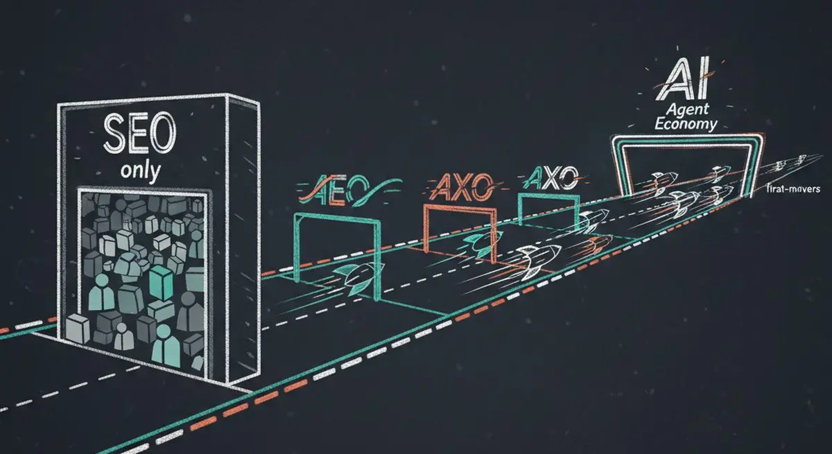 Businesses racing through SEO, AEO, and AXO checkpoints