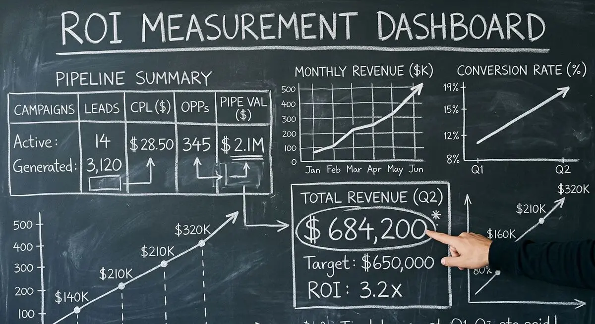 Content marketing ROI measurement dashboard